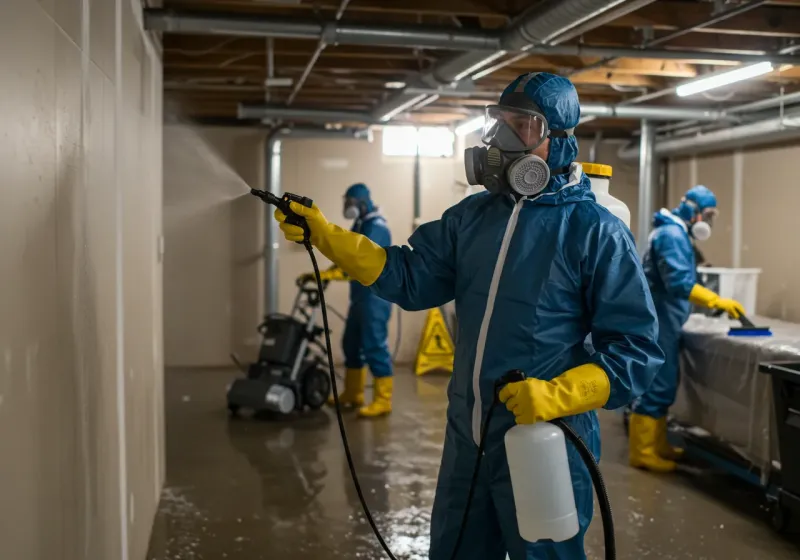 Basement Sanitization and Antimicrobial Treatment process in Anahola, HI